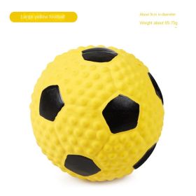 Squeaky Dog Toys; Natural Latex Rubber Dog Balls;  Soft ;  Bouncy & Durable for Small Medium Dogs Puppy Interactive Chew Sound Fetch Play - Large yell