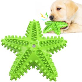 Sea Star Shaped Dog Toothbrush with Sound Pet Teeth Grinding Toy Dog Sound Toy - C - CN