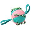 Dog Soccer Ball Interactive Pet Toys Foldable Ball Molar Toy Outdoor Training Ball for Puppy Dog Chew Dog Accessories - Pink