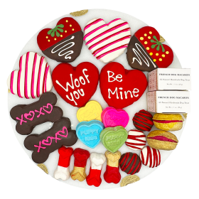 Valentines Love Themed Dog Treats Gift Box - 22 treats