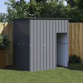 Dog House with Roof Anthracite 65"x60.2"x71.3" Galvanized Steel - Anthracite