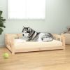 Dog Bed 41.5"x29.7"x11" Solid Wood Pine - Brown