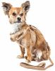 Pet Life Luxe 'Furracious' 2-In-1 Mesh Reversed Adjustable Dog Harness-Leash W/ Removable Fur Collar - Khaki - Large