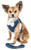 Pet Life Luxe 'Pom Draper' 2-In-1 Mesh Reversed Adjustable Dog Harness-Leash W/ Pom-Pom Bowtie - Large