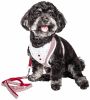 Pet Life Luxe 'Spawling' 2-In-1 Mesh Reversed Adjustable Dog Harness-Leash W/ Fashion Bowtie - Red - Large