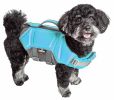 Dog Helios 'Tidal Guard' Multi-Point Strategically-Stitched Reflective Pet Dog Life Jacket Vest - Blue - Small