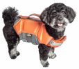 Dog Helios 'Tidal Guard' Multi-Point Strategically-Stitched Reflective Pet Dog Life Jacket Vest - Orange - Medium