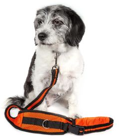 Pet Life Echelon Hands Free And Convertible 2-In-1 Training Dog Leash And Pet Belt With Pouch - Orange