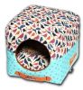 Touchdog Chirpin-Avery Convertible and Reversible Squared 2-in-1 Collapsible Dog House Bed - Default