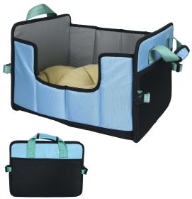 Pet Life 'Travel-Nest' Folding Travel Cat and Dog Bed - Blue - Small