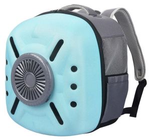 Pet Life 'Armor-Vent' External USB Powered Backpack with Built-in Cooling Fan - Blue