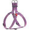 Purple Re Cotton Dog Harness Eco Friendly Alt to Nylon Dog Harness for Medium and Large Dogs L Size 27-35 inch Reflective Dog Harness - Waudog