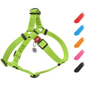 Waterproof Dog Harness Adjustable for Small Dogs Heavy Duty Dog Harness with Durable Metal Clasp and QR Dog Tag Green Small Size 16 -22 inch - Waudog