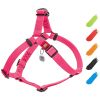 Waterproof Dog Harness Adjustable for Small Dogs Heavy Duty Harness with Durable Metal Clasp Pink Color 16-22 inch S Size) - Waudog