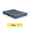 Large Comfort Orthopedic Bolster-Style Dog & Cat Bed - Gray