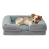 Pet Dog Bed Soft Warm Plush Puppy Cat Bed Cozy Nest Sofa Non-Slip Bed Cushion Mat Removable Washable Cover Waterproof Lining For Small Medium Dog - M