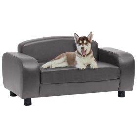 Dog Sofa Gray 31.5"x19.7"x15.7" Faux Leather - Grey