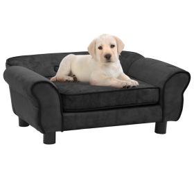 Dog Sofa Dark Gray 28.3"x17.7"x11.8" Plush - Grey