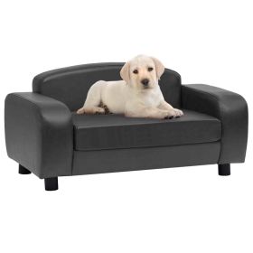 Dog Sofa Dark Gray 31.5"x19.7"x15.7" Faux Leather - Grey