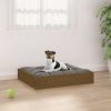 Dog Bed Honey Brown 20.3"x17.3"x3.5" Solid Wood Pine - Brown