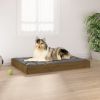 Dog Bed Honey Brown 36"x25.2"x3.5" Solid Wood Pine - Brown