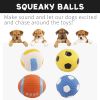 Squeaky Dog Toys; Natural Latex Rubber Dog Balls;  Soft ;  Bouncy & Durable for Small Medium Dogs Puppy Interactive Chew Sound Fetch Play - Smiley Rug