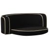 Foldable Dog Sofa Black 28.7"x26.4"x10.2" Plush Washable Cushion - Black