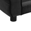 Dog Sofa Black 28.3"x17.7"x11.8" Plush - Black