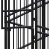 Outdoor Dog Kennel Steel 59.5 ft¬≤ - Black