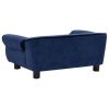 Dog Sofa Blue 28.3"x17.7"x11.8" Plush - Blue