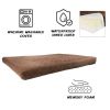 Waterproof Memory Foam Pet Bed- Indoor/Outdoor Dog Bed with Water Resistant Non Slip Bottom and Removeable Washable Cover 44 x 35 - Brown - 44" x 35"