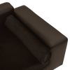 Dog Sofa Brown 31.9"x16.9"x12.2" Plush and Faux Leather - Brown