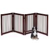 30 Inch Configurable Folding 4 Panel Wood Fence - Cherry