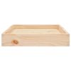 Dog Bed 24.2"x19.3"x3.5" Solid Wood Pine - Brown