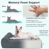 Orthopedic Dog Bed with Headrest and Removable Washable Cover - Gray