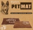 Pet Life 'Fuzzy' Quick-Drying Anti-Skid and Machine Washable Dog Mat - Light Brown