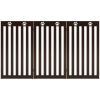 36 Inch Folding Wooden Freestanding Pet Gate Dog Gate with 360¬∞ Flexible Hinge - Dark Brown