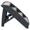 Folding 4-Step Dog Stairs Dark Gray - Gray