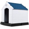 Dog House Made of Plastic with Ventilation System and Fastening Device - S