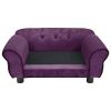 Dog Sofa Burgundy 28.3"x17.7"x11.8" Plush - Purple