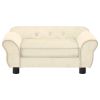 Dog Sofa Cream 28.3"x17.7"x11.8" Plush - Cream