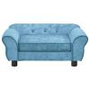 Dog Sofa Turquoise 28.3"x17.7"x11.8" Plush - Turquoise