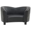 Dog Sofa Black 26.4"x16.1"x15.4" Faux Leather - Black