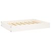 Dog Bed White 28.1"x21.3"x3.5" Solid Wood Pine - White