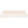 Dog Bed White 24.2"x19.3"x3.5" Solid Wood Pine - White