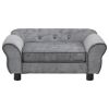 Dog Sofa Gray 28.3"x17.7"x11.8" Plush - Grey