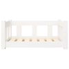 Dog Bed White 25.8"x19.9"x11" Solid Wood Pine - White