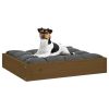 Dog Bed Honey Brown 20.3"x17.3"x3.5" Solid Wood Pine - Brown