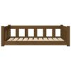 Dog Bed Honey Brown 37.6"x25.8"x11" Solid Wood Pine - Brown