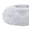 Pet Dog Bed Soft Warm Fleece Puppy Cat Bed Dog Cozy Nest Sofa Bed Cushion M Size - Gray - M